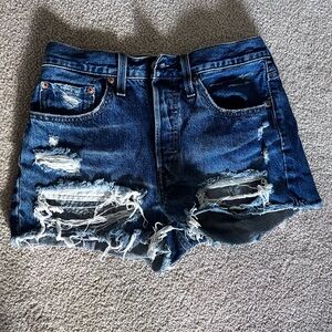 Levi’s ripped shorts Women’s size W27. Great condition